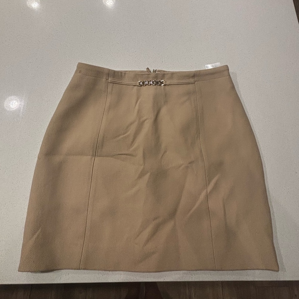 H&M Beige Pencil Skirt with Embellishment